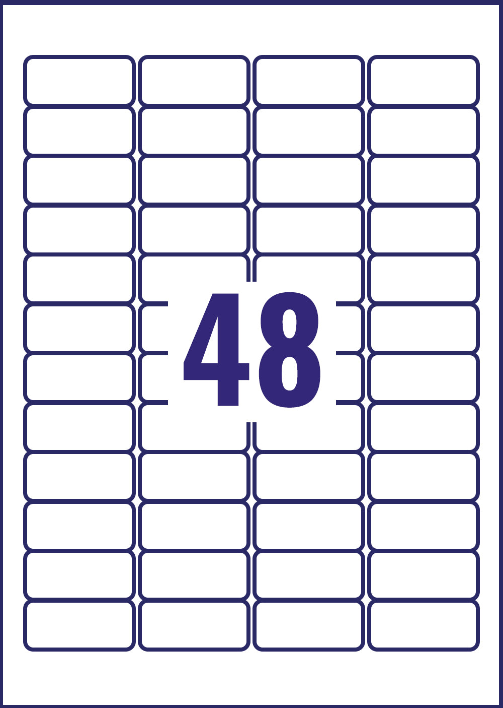 Avery Laser Heavy Duty Label 45.7x21.2mm 48 Per A4 Sheet White (Pack 960 Labels) L4778-20 - UK BUSINESS SUPPLIES