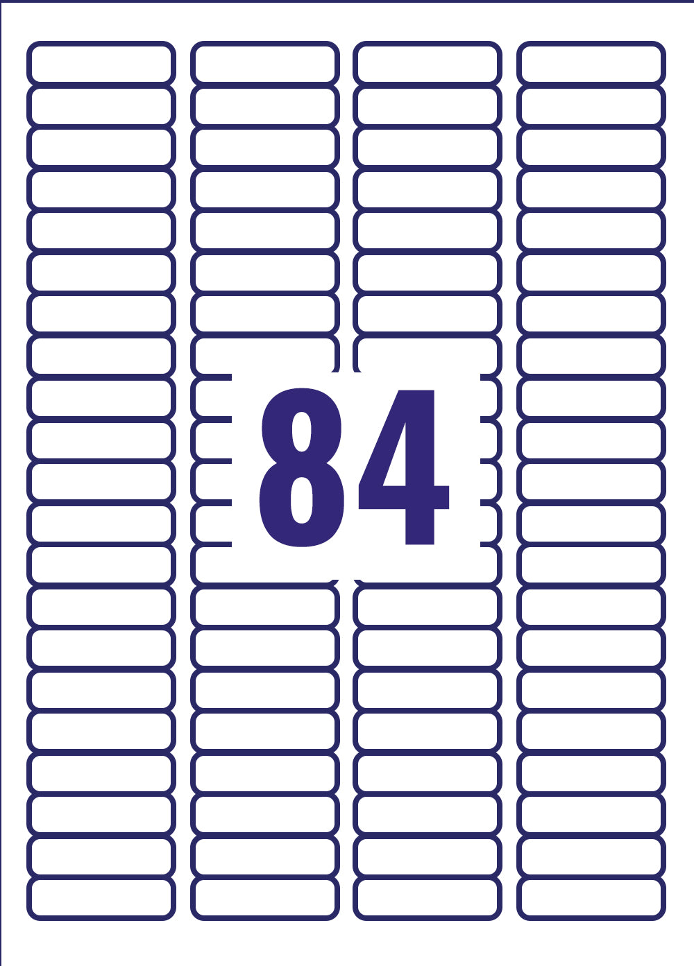 Avery Laser Mini Label 46x11mm 84 Per A4 Sheet White (Pack 8400 Labels) L7656-100