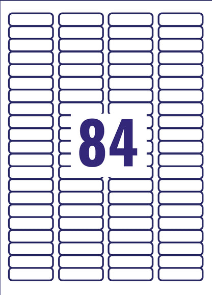 Avery Laser Mini Label 46x11mm 84 Per A4 Sheet White (Pack 8400 Labels) L7656-100