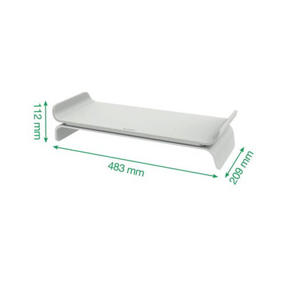 Leitz Ergo Monitor Stand Height Adjustable Light Grey 65040085