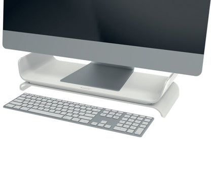 Leitz Ergo Monitor Stand Height Adjustable Light Grey 65040085