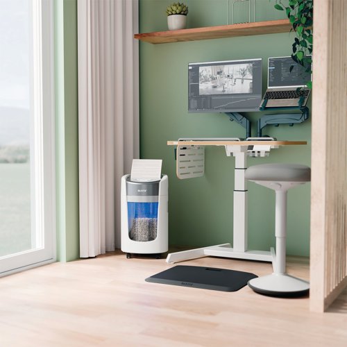 Leitz IQ OptiMax Home Office Paper Shredder 15L White 83581000