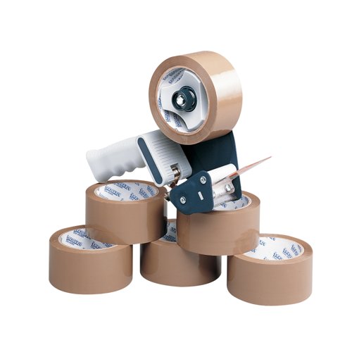 Tape Dispenser With 6 Rolls Polypropylene Tape 50mmx66m (6 Pack) 9761Bdp01