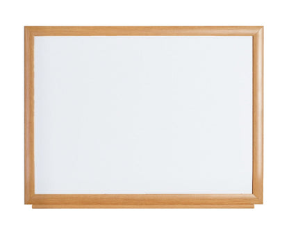 Bi-Office Earth-It Non Magnetic Melamine Whiteboard Oak Wood Frame 1200x900mm - MB14002318