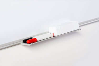 Bi-Office Maya Non Magnetic Melamine Whiteboard Grey Plastic Frame 1200x900mm - MB1412186