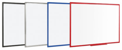 Bi-Office Maya Non Magnetic Melamine Whiteboard Grey Plastic Frame 1200x900mm - MB1412186