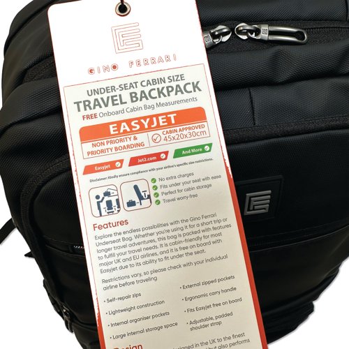 Gino Ferrari Airline+ Approved Backpack GF576-01