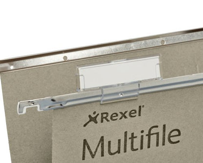 Rexel Multifile Suspension File V Base 15mm Foolscap Green (Pack of 50) 78008