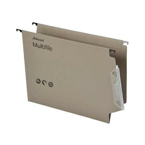 Rexel Multifile 330 Lateral File Manilla 15mm Green (Pack of 50) 78080