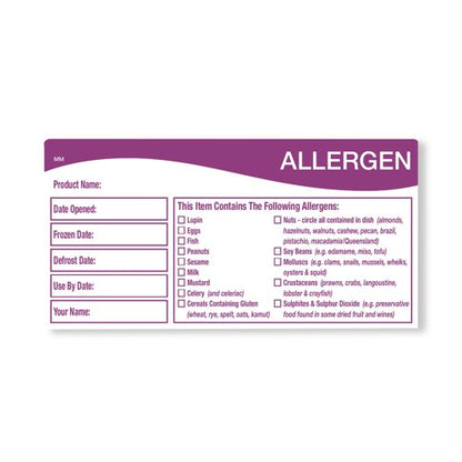 MyCafe Use By Shelf Life Allergen Label 51x101mm Pack of 1000 MYC10628