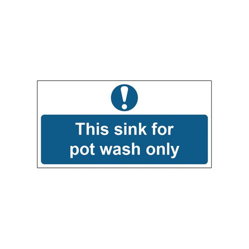 MyCafe Sink Pot Wash Sign Self Adhesive Vnl 200x100 MYC10703