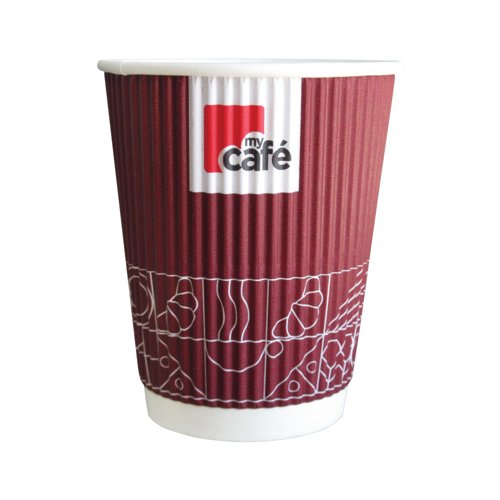 MyCafe Ripple Wall Hot Cups 8oz Pack of 500 MYC77612