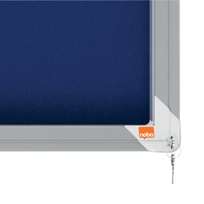 Nobo Premium Plus Felt Lockable Notice Board 8xA4 1902565