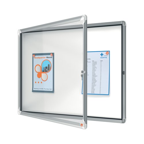 Nobo Premium Plus Magnetic Lockable Notice Board 8xA4 1902559