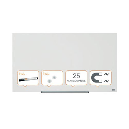 Nobo Impression Pro Glass Magnetic Whiteboard 1000 x 560mm 1905176