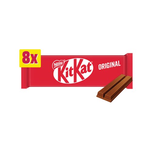 Nestle KitKat 2 Finger Milk Chocolate Bar Pack of 8 12602051
