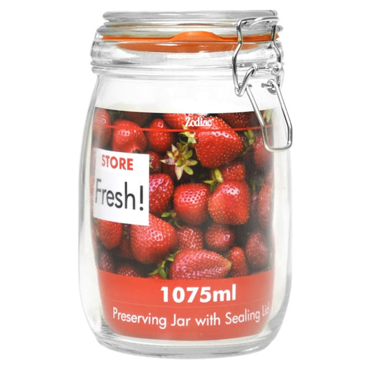 Store Fresh Cliptop Glass Preserving Jar 1075ml - UK BUSINESS SUPPLIES