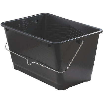 LG Harris 15 Litre (3 gallon) Large Plastic Paint Scuttle Bucket With Metal Carry Handle