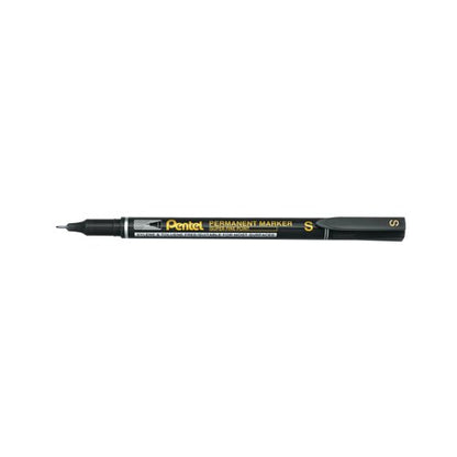 Pentel Permanent Marker Super Fine Point Black Pack of 12 NFS410-A