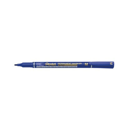 Pentel Permanent Marker Fine Point Blue Pack of 12 NM470-C