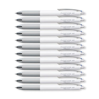 Pentel Floatune Retractable Rollerball 0.8mm Blue Pack of 12 BY208-CX