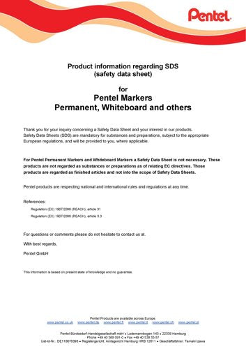 Pentel N50 Permanent Bullet Marker Broad Red (Pack of 12) N50-B