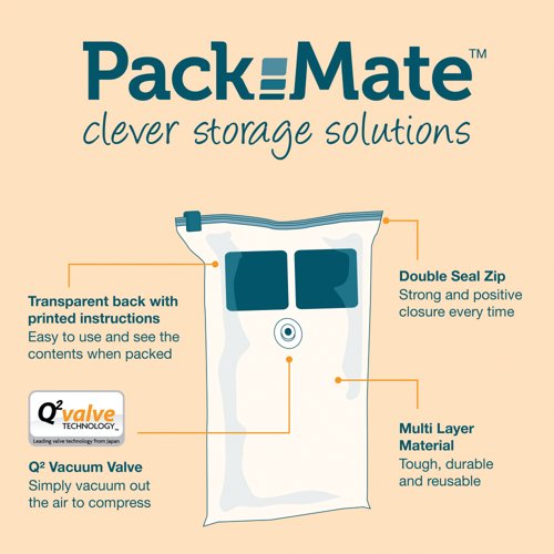 Packmate Flat Vacuum Bag Set Extra Large (Pack of 2) C40264-GRE