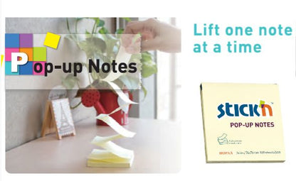ValueX Stickn Pop-Up Notes 76x76mm 100 Sheets Yellow (Pack 12) 21395