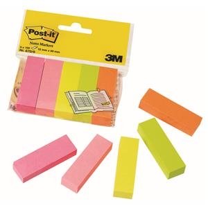 Post-it (15 x 50mm) Page Markers Assorted Colours (5 x 100 Markers)