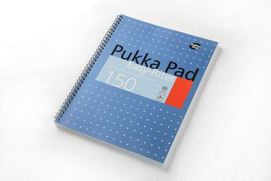 Pukka Pad Ruled Metallic Wirebound Easy-Riter Notepad 150 Pages A4 (Pack of 3) ERM009