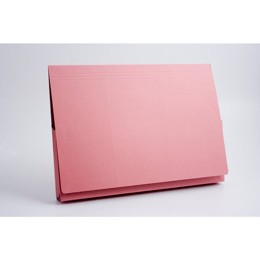 Guildhall Legal Wallet Manilla 356x254mm Full Flap 315gsm Pink (Pack 50) - PW3-PNKZ