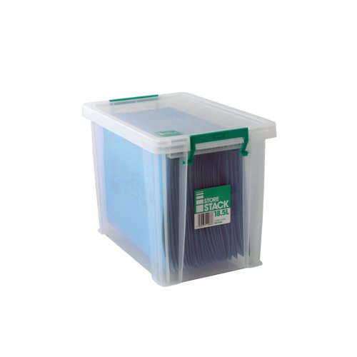 Storestack 18.5 Litre Storage Box W400Xd260Xh290mm Clear RB11086