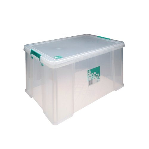 Storestack 70 Litre Storage Box W660Xd450Xh320mm Clear RB90126