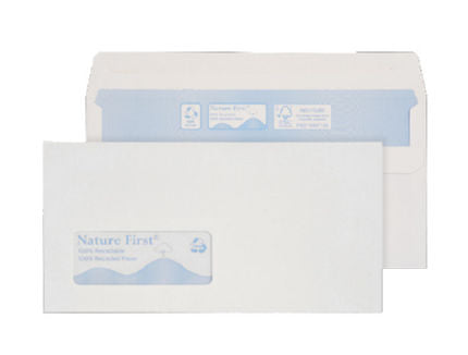Blake Purely Environmental Wallet Envelope DL Self Seal Window 90gsm White (Pack 1000) - RN17884