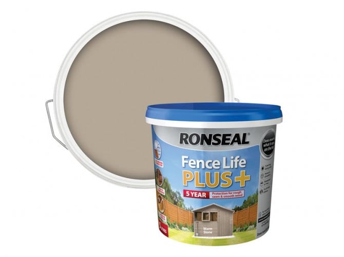 Ronseal Fence Life Plus+ Warm Stone 5 Litre.