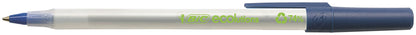 Bic Ecolutions Round Stic Ballpoint Pen Recycled 1mm Tip 0.32mm Line Blue (Pack 60) - 8932402