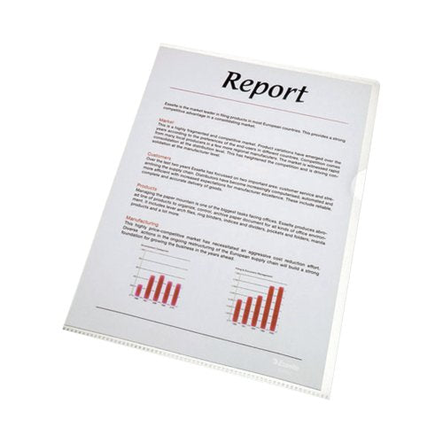 Rexel Nyrex Cut Flush Folder A4 Clear (Pack of 25) 12153
