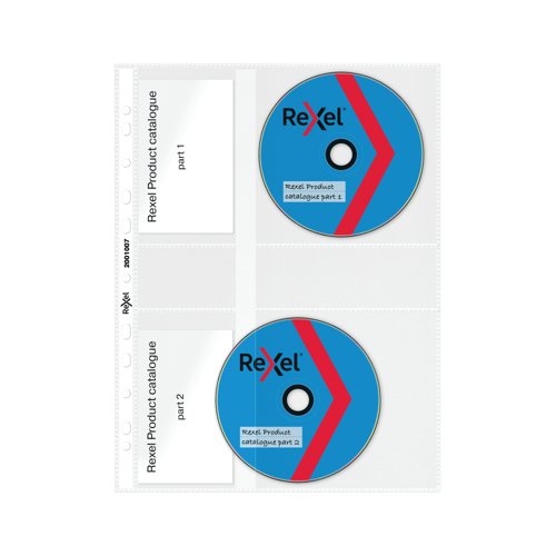 Rexel Nyrex CD/DVD Pockets Clear (5 Pack) 2001007