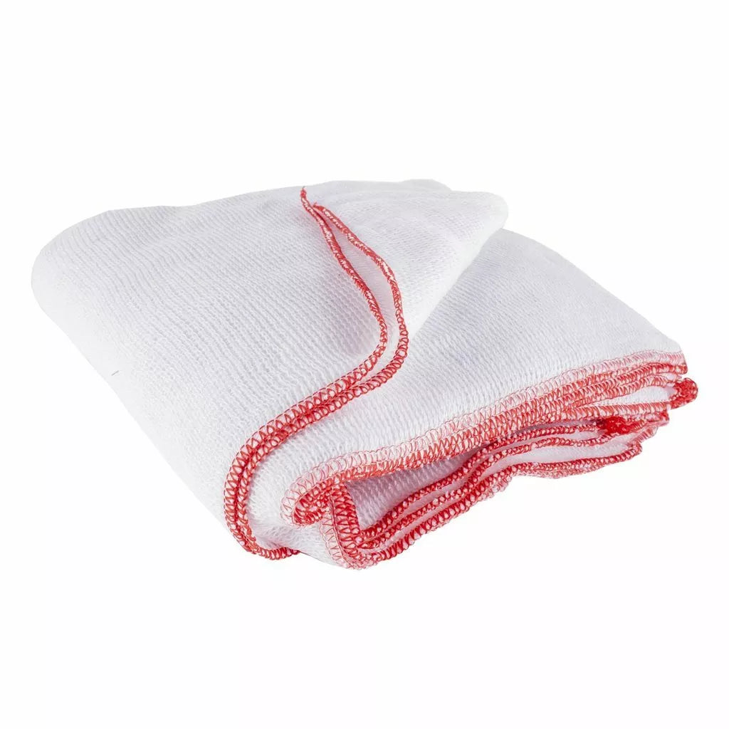 Janit-X 100% Cotton Basic Dishcloths 8-Pack Trimmed in Red