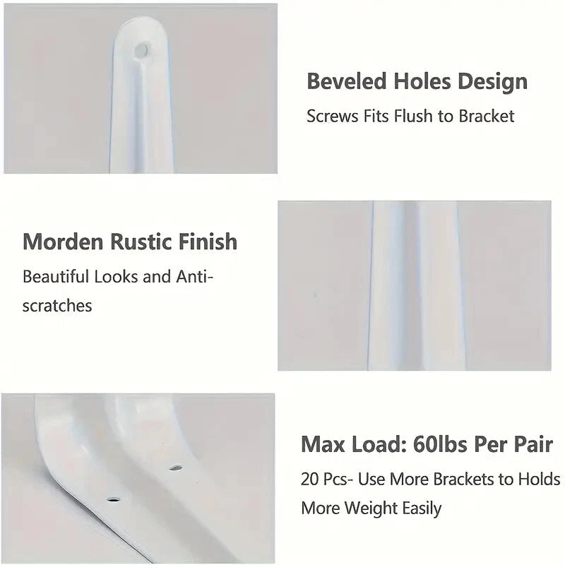 London White Shelf Bracket White 4X3IN 10X8CM