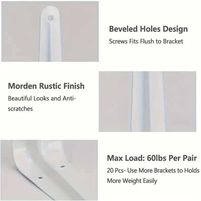 London White Shelf Bracket White 4X3IN 10X8CM