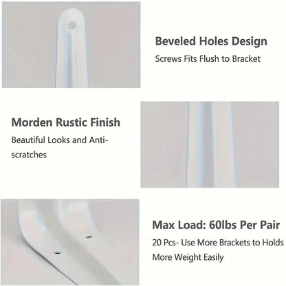 London White Shelf Bracket White 4X3IN 10X8CM