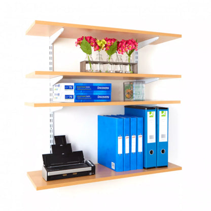 Fixtures Twin Slot Shelving WHITE Uprights All Sizes