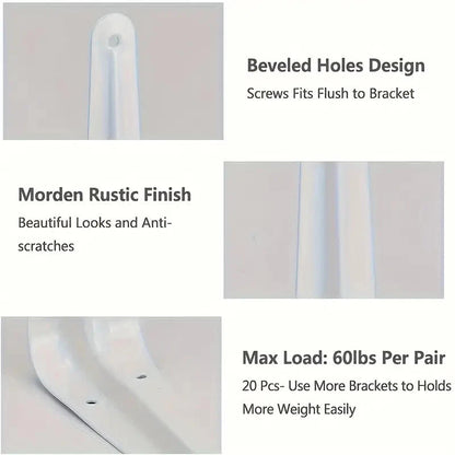 London White Shelf Bracket White 4X3IN 10X8CM