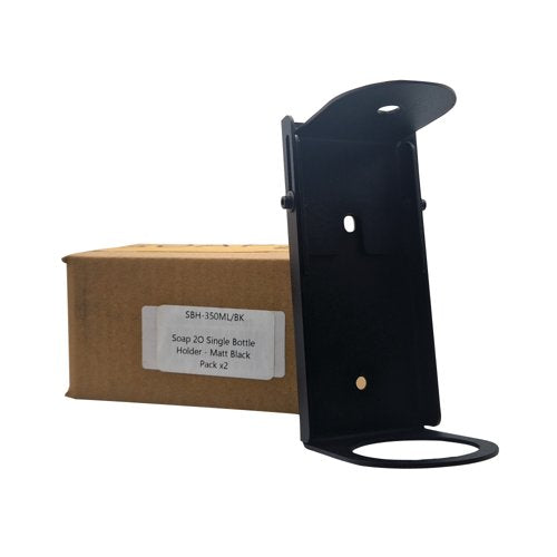 Soap2O Wall Brackets for 500ml Bottles Black Pack of 2 S2OWB-BLK