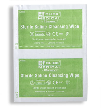 Beeswift Medical Sterile Saline Wipes Boxed x 100's, 10x10cm