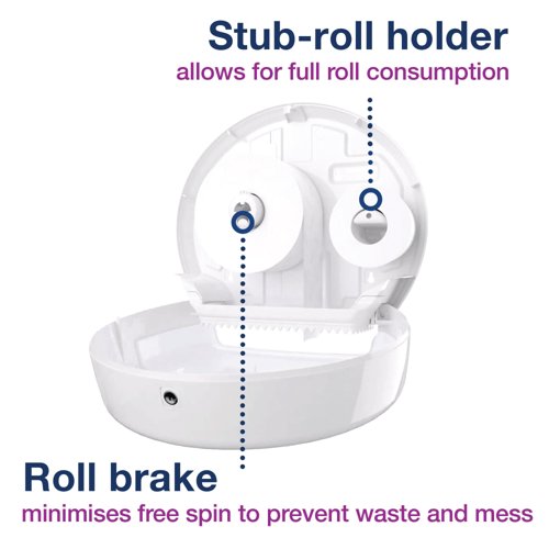 Tork T2 Mini Jumbo Toilet Roll Dispenser White 555000