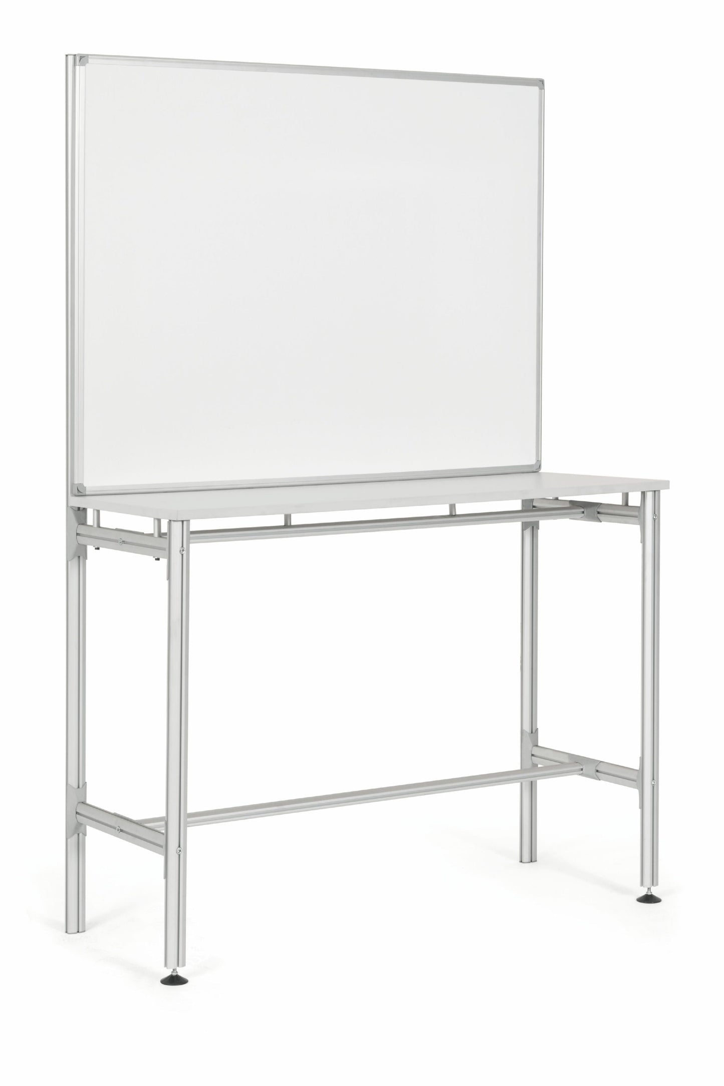 Bi-Office Desk with Magnetic Laquered Steel Whiteboard 1200x900mm Silver - SD162606