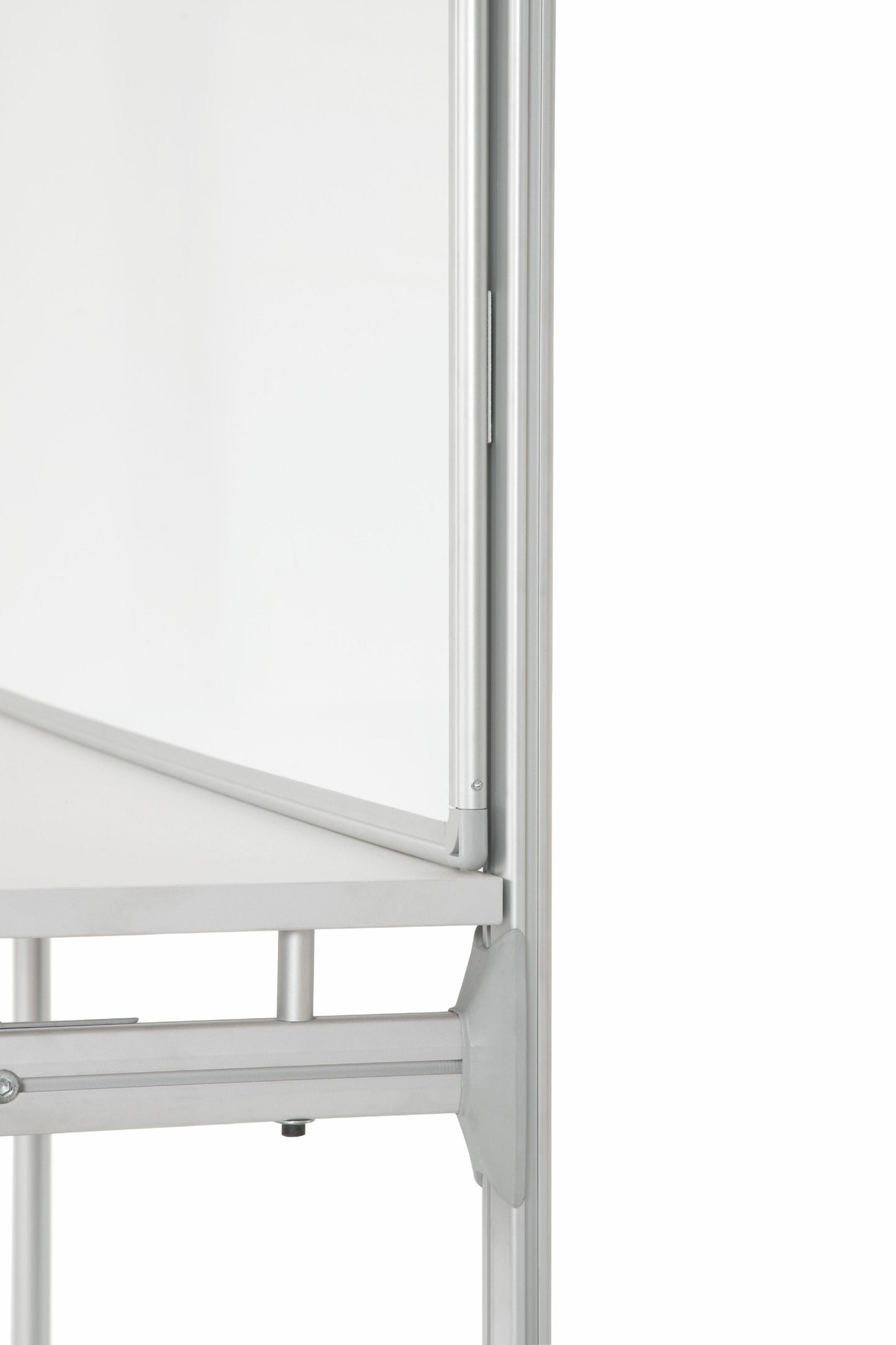 Bi-Office Desk with Magnetic Laquered Steel Whiteboard 1200x900mm Silver - SD162606