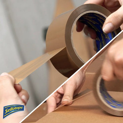Sellotape Brown Parcel Tape 48mmx50m (8 Pack) 1760686